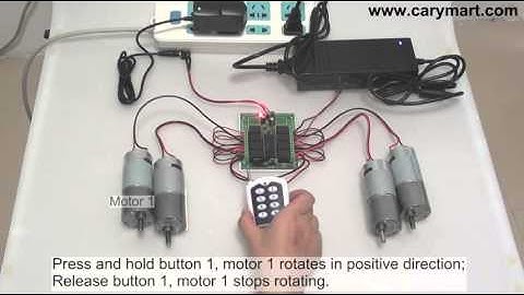 8 Channel RF Remote Control Kit Controls 4 DC Motors