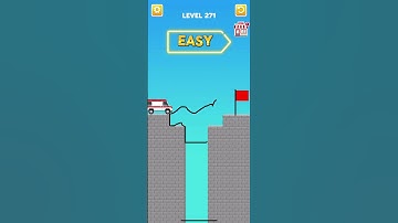 draw bridge puzzle - draw game play level 271🚘 #drawing #games #video
