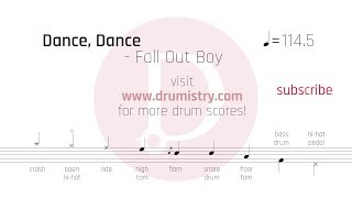 Fall Out Boy - Dance, Dance Drum Score