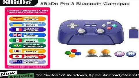 A must-have product! 8BitDo Pro 3 Bluetooth Gamepad Wireless Gaming Controller for Switch 1/2, Win