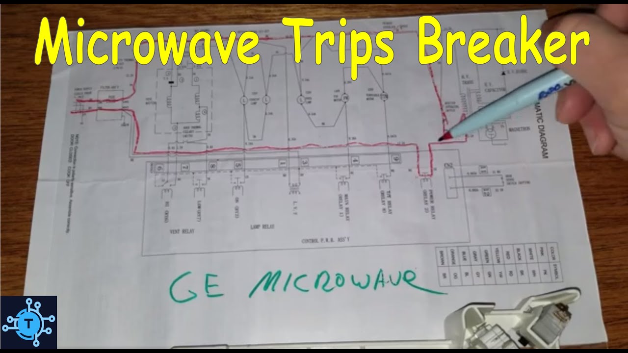 ge microwave trips breaker when started