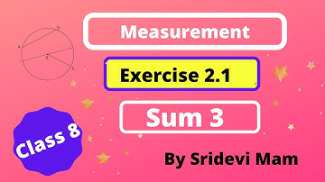 TN class 8 maths chapter 2 measurements exercise 2.1 sum 3 8th std tamil full book new syllabus