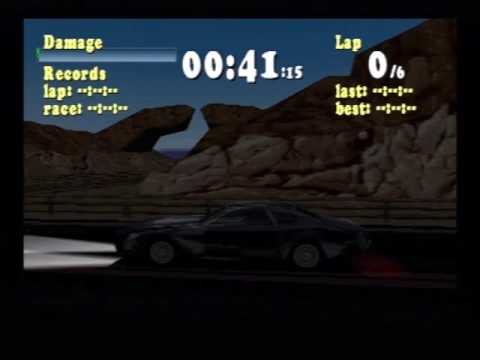 Driver 1 PS1 Cheats Night Rain On Desert Track