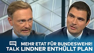 UKRAINE-KRIEG: Plan enthüllt! So will Christian Lindner den Etat der Bundeswehr erhöhen I WELT TALK