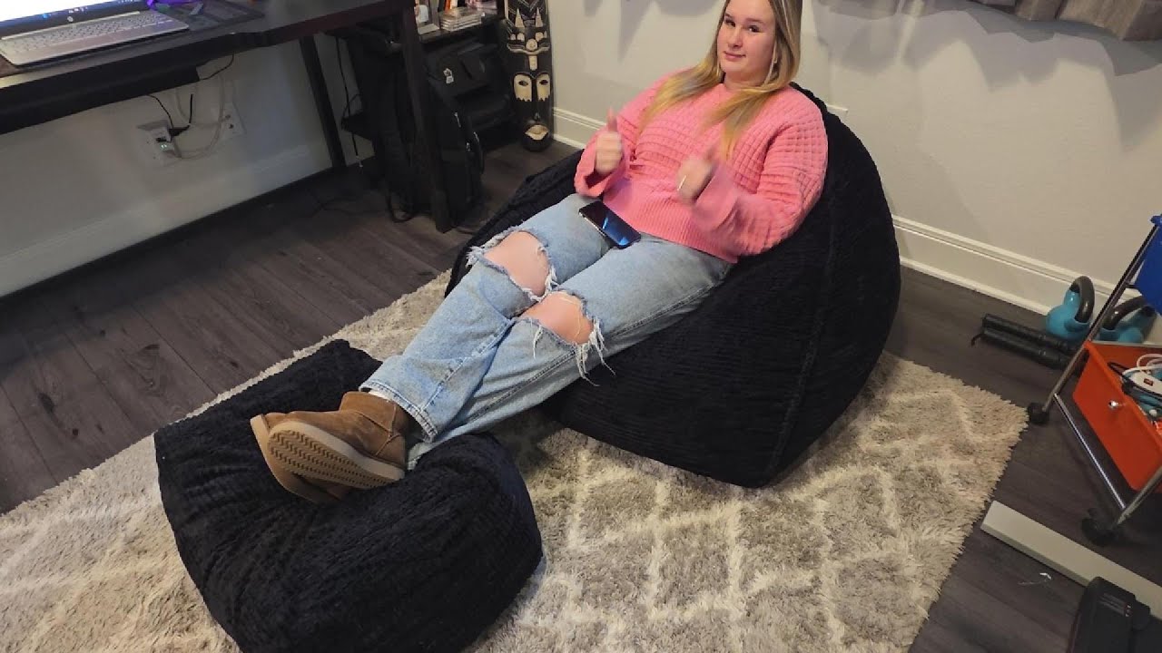 REVIEW - Comfy Corduroy Chaise Lounge Chair Ottoman