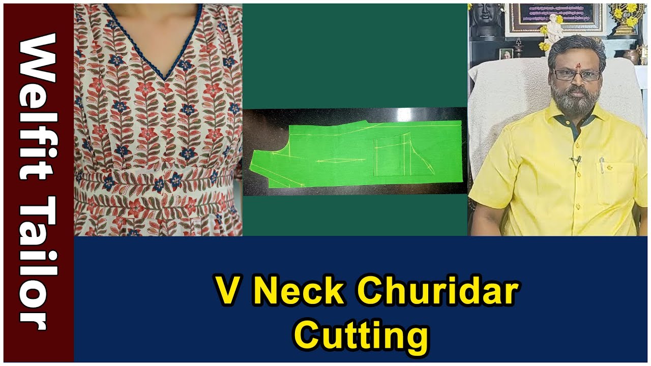 V Neck Churidar Cutting Detailly Explain in Tamil | Tailoring Tips in Tamil | Welfit Tailor