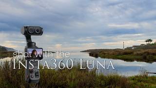 Shooting video with the Insta360 Luna in low light at the Malibu Lagoon after the hurricane