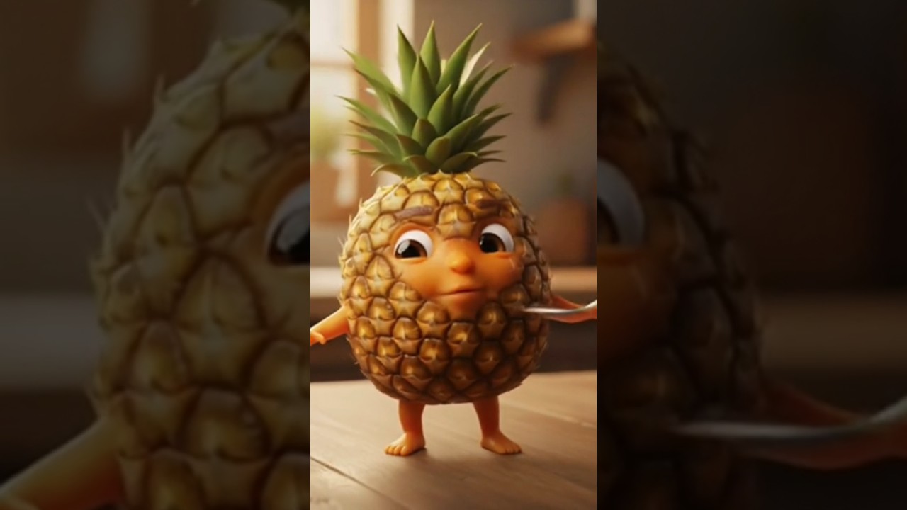 Tomato vs Lychee vs Pineapple 😱 FASTEST Eating Ever! | 10s AI Food Short