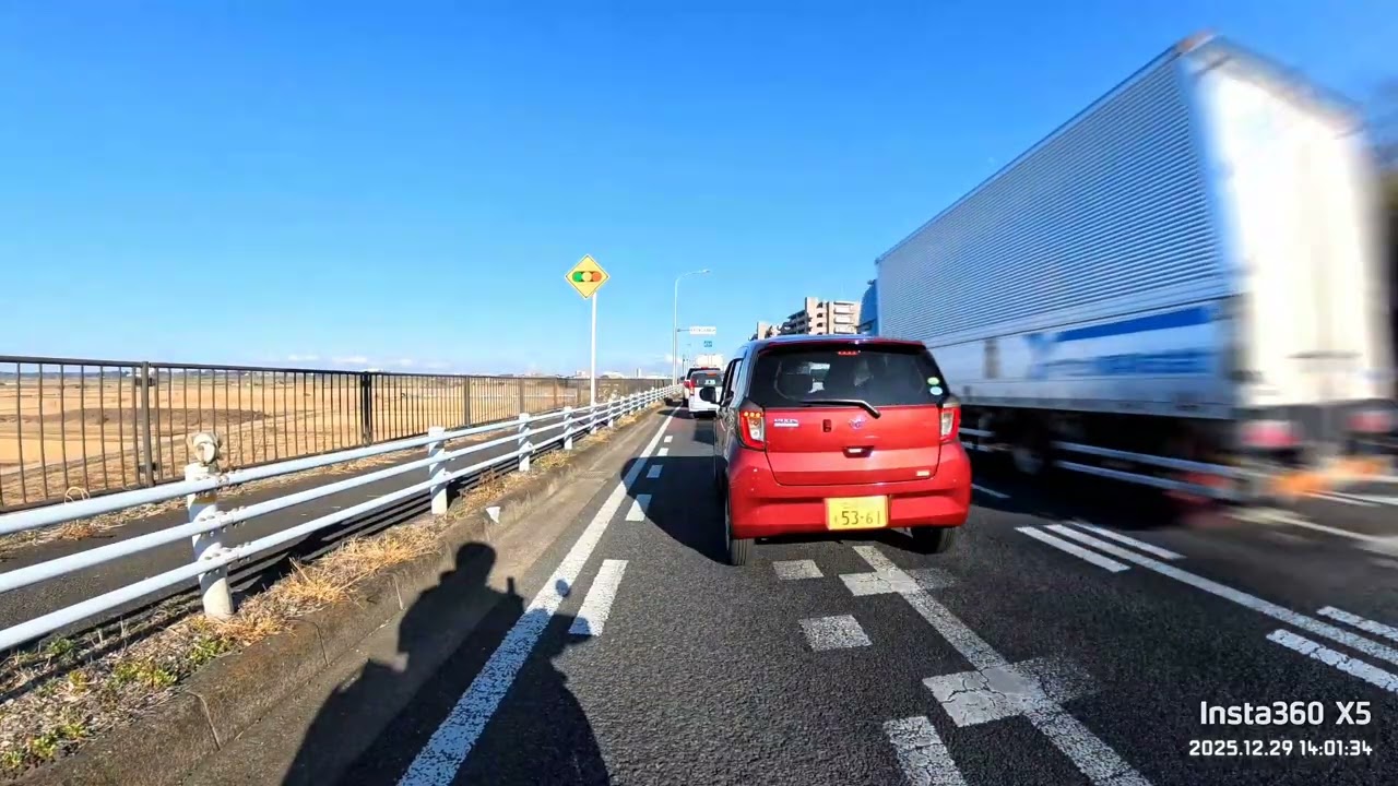 【Insta360X5】【4K】2025/12/29(月)のバイク走行動画（４倍速）