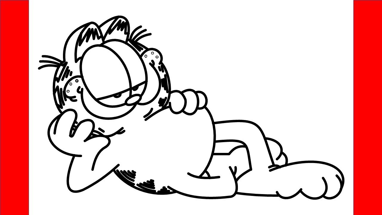 How To Draw Garfield Step By Step Drawing YouTube