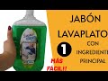 Jabón líquido para platos con un solo ingrediente principal/como preparar jabón liquido lavaplatos