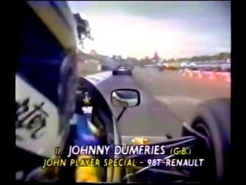 Johnny Dumfries in the 1986 JPS Lotus 98T turbo @ Adelaide. F1 Lotus 98T, onboard lap.