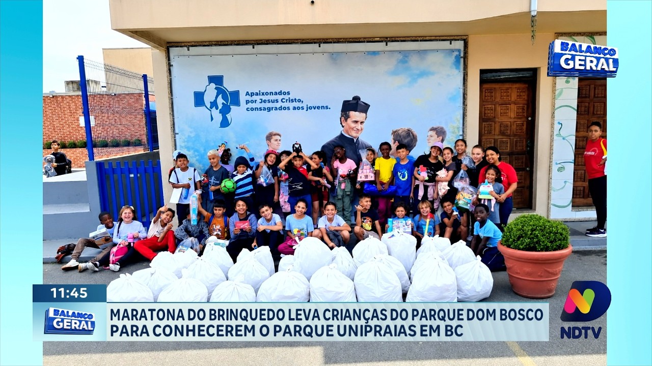 Maratona do Brinquedo entrega presentes no Parque Unipraias, em BC - Foto
