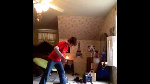 My son Brady & cousin Heather Foreman cuttn a rug