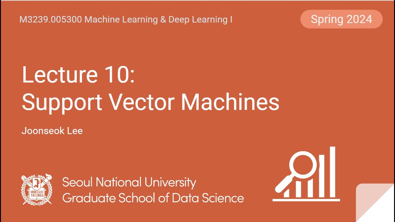 [ML/DL] Lecture 10. Support Vector Machines - YouTube