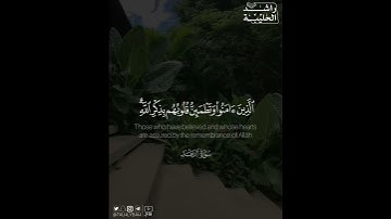 ﴿الذين آمنوا وَتَطمَئِنُّ قلوبهم بذكر الله ألا بذكر الله تطمئنّ القلوب﴾ | القارئ: راشد الحليبة