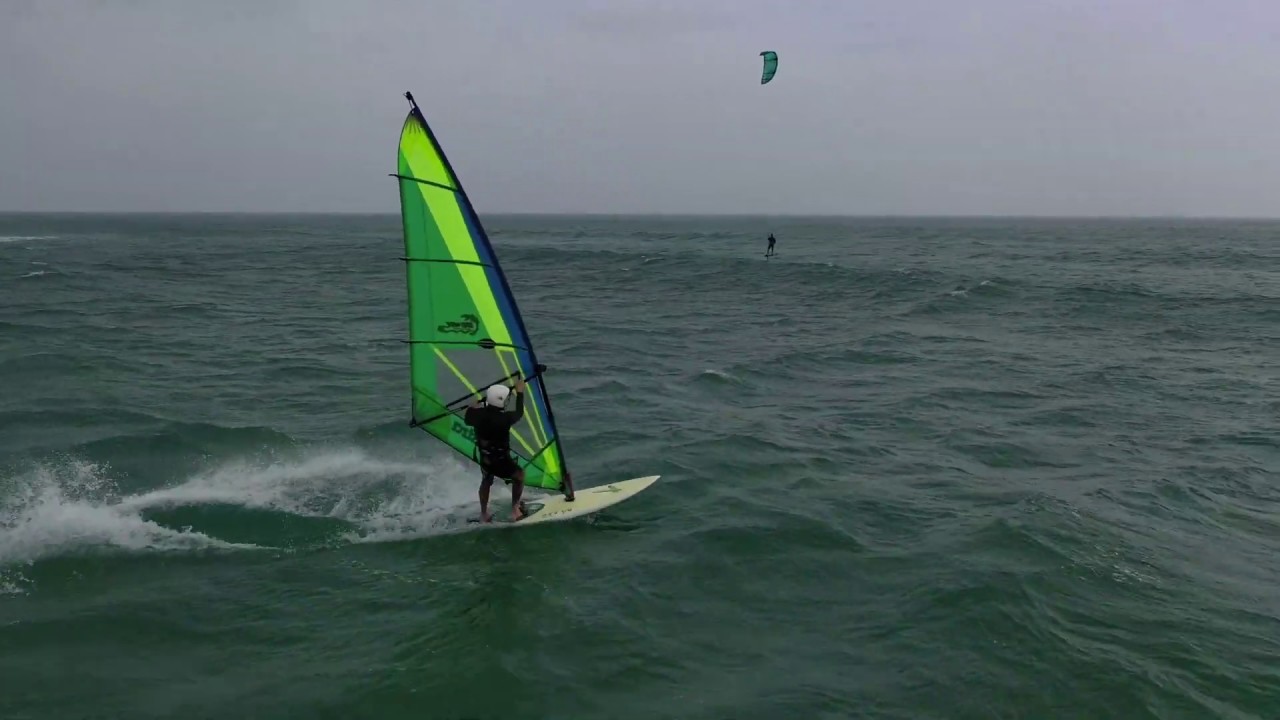 Jerry C, Windsurfing at the Jetties, South Padre Island TX. Nov 26 2019