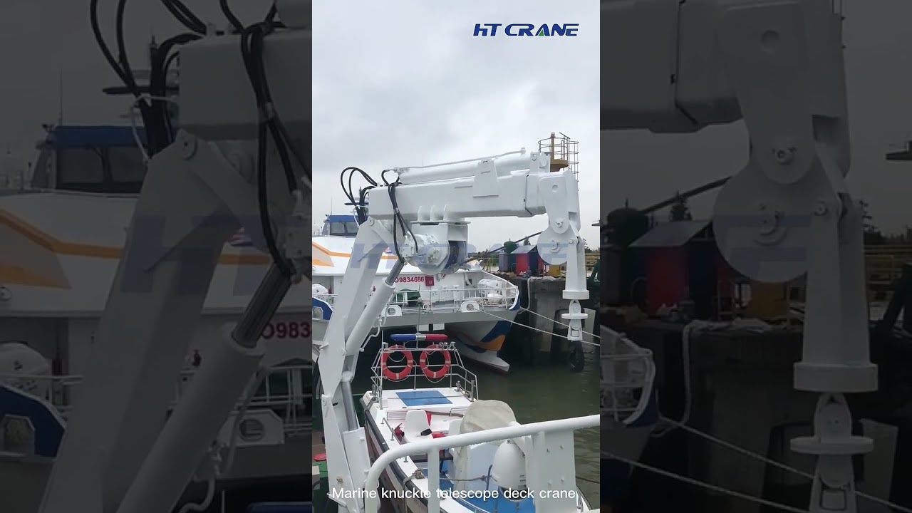 marine knuckle telescopic boom deck crane