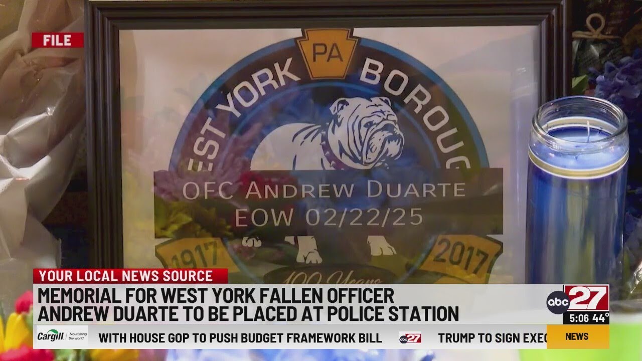 Memorial for fallen officer, Andrew Duarte, to be placed at police ...