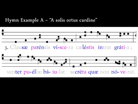 Example A • Quantitative Accents in Plainsong Hymns
