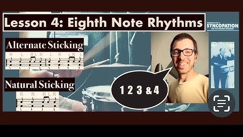 Syncopation Modern Drummer - Lesson 4 | Eighth Note Rhythm | Natural & Alternate Sticking | Ted Reed