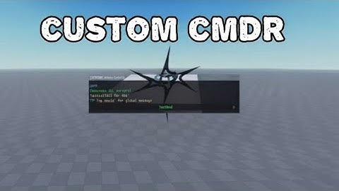 How to make CMDR on Roblox Studio Lite | Tutorial 