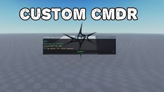 How To Make Cmdr On Roblox Studio Lite Tutorial