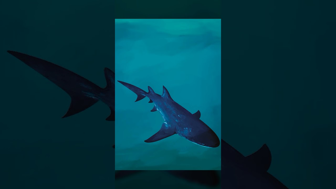Digital Art Timelapse - Drawing Lemon Sharks on Procreate #artoftheday #shorts
