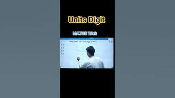 Units Digit | Sir Muhammad Usman Ghani | Logical Reasoning | Wonderful tricks | Maths Tricks |