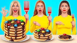 Küçük, Orta ve Büyük Tabak Meydan Okumasi | Komik Yemek Zorlukları TeenDO Challenge