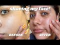 ✨ how I shave my face ✨ #shorts | dermaplaning at home