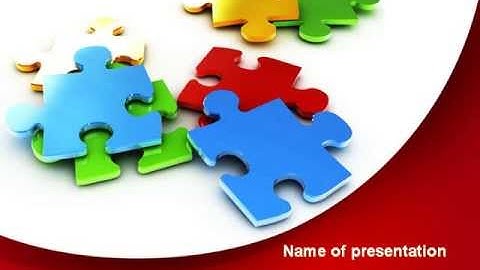 Colorful Puzzle Pieces PowerPoint Template by PoweredTemplate.com