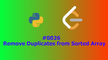 ASMR Leetcode #26: Remove Duplicates from Sorted Array Python Solution