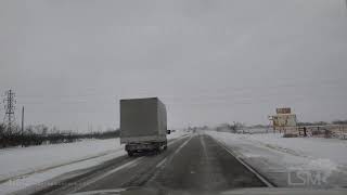 02-14-2021 Quanah, TX - 18-Wheeler Lost Control in Blowing Snow - Crosses Median