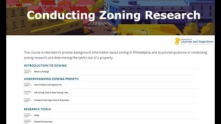 Conducting Zoning Research