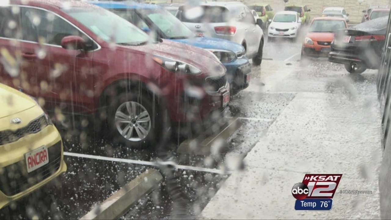 VIDEO Car dealership hard hit by hail storm YouTube