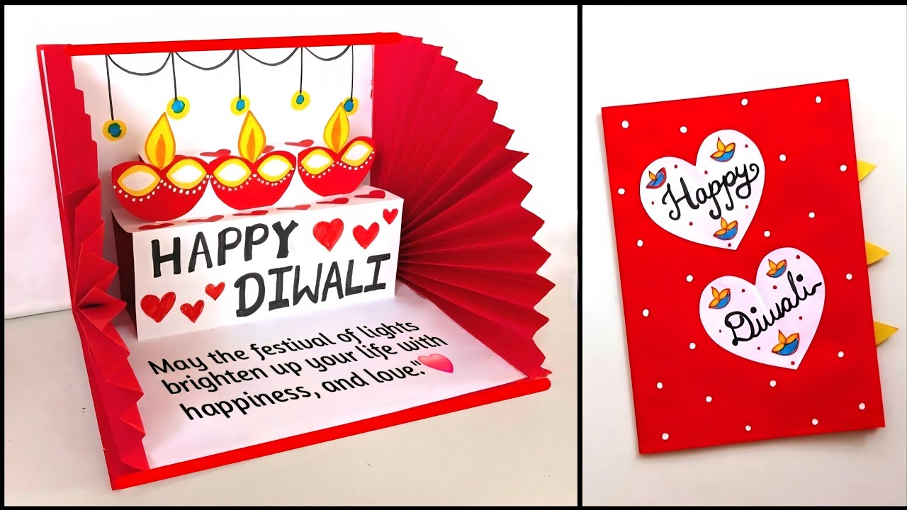 Happy Diwali pop up card 2025 / Diwali card ideas / Diwali greeting card making handmade