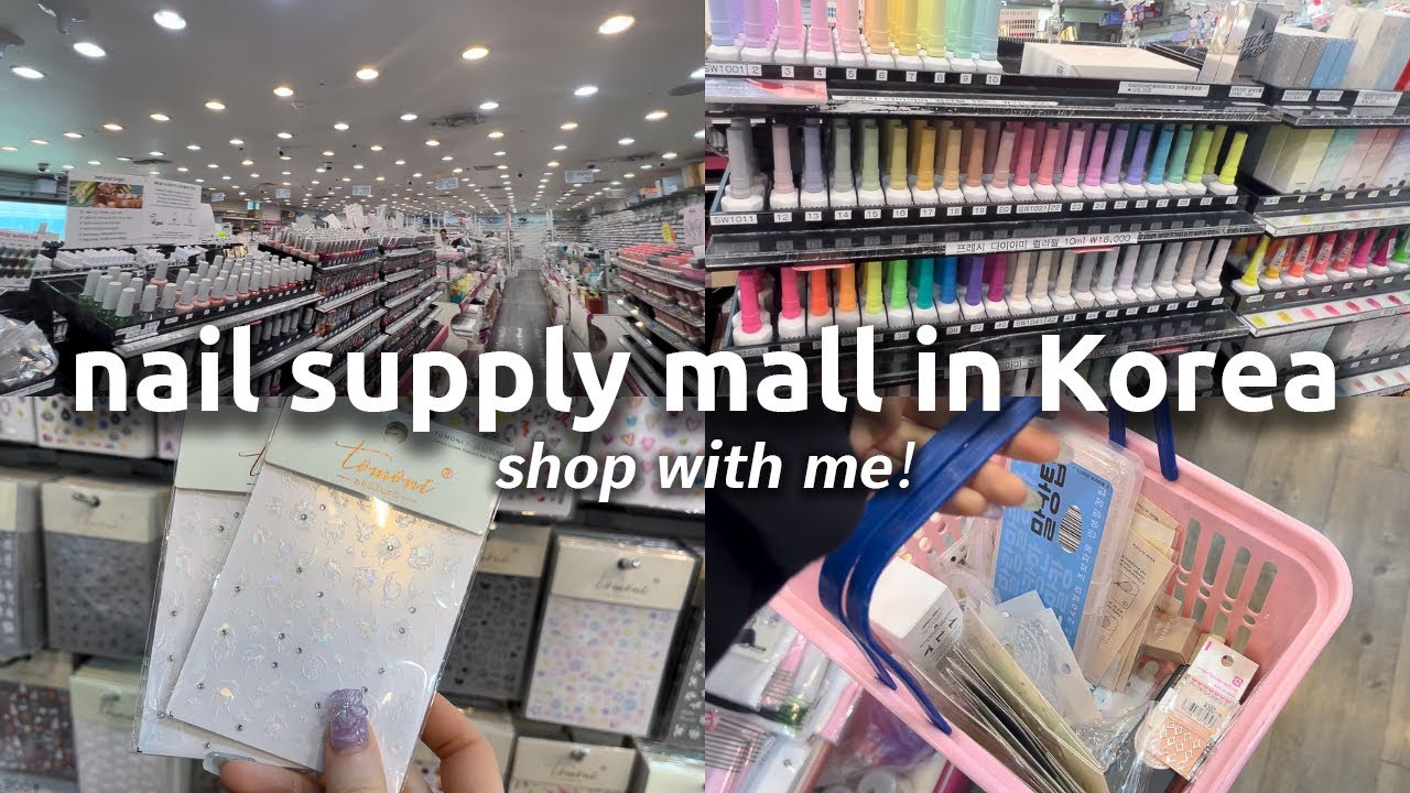shop with me for press on nail supplies in Korea 🛍️ HUGE gel Nail Mall in Dongdaemun, Seoul