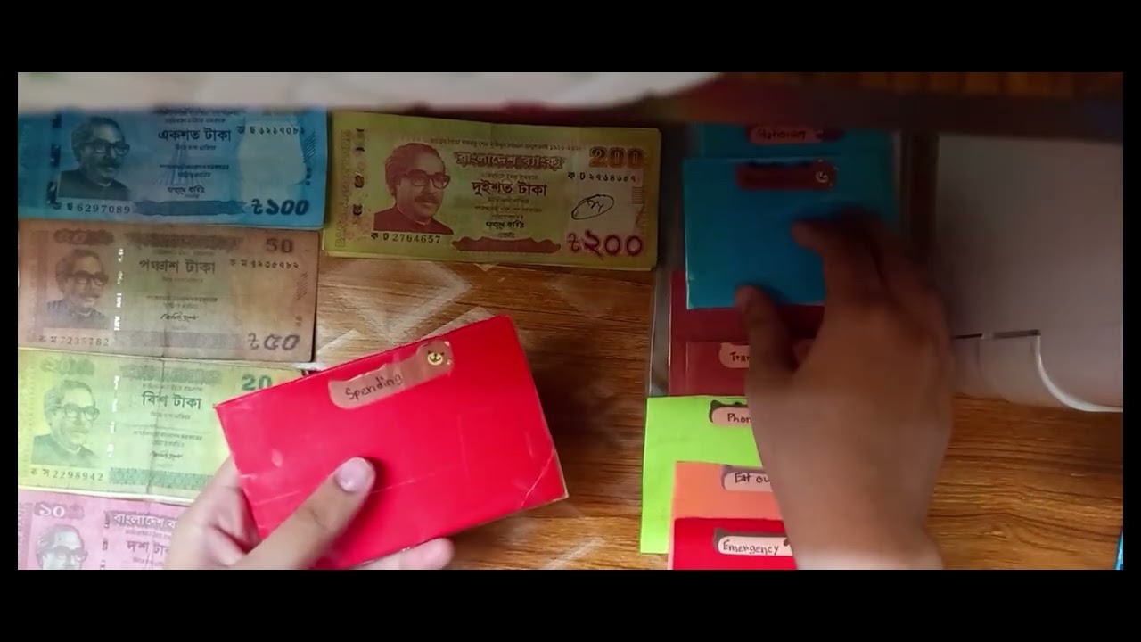 1st cash stuffing | low income | teen pocket money budgeting | BD 