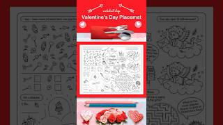 💗 Spark The Valentine's Day Spirit With Fun Placemats For Kids! | Free Printable Party DIY