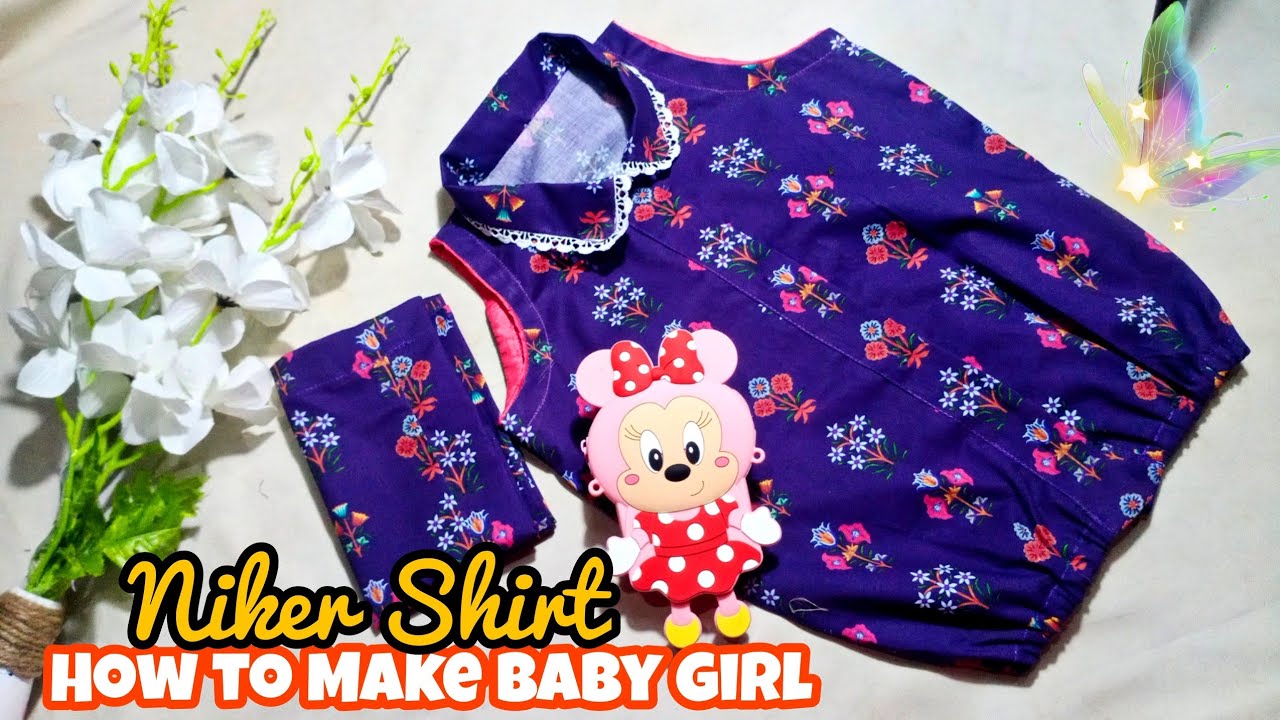 New Baby Girl  Summer Dress  Cotton Shirt With Jeans Nicker