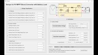 Portable Calculator for Design of Photovoltaic PV Maximum Power Point Tracking MPPT Boost Converter
