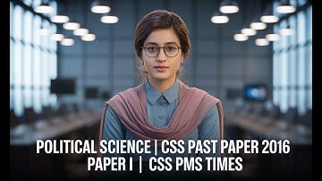 POLITICAL SCIENCE |  CSS PAST PAPER 2016 | PAPER I | CSS PMS TIMES