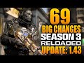 69 big changes in the season 3 reloaded update mw3  warzone update 143