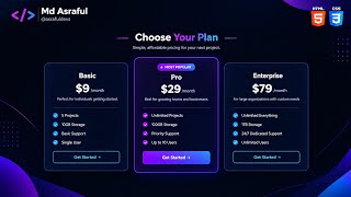 Information Build a Modern Pricing Table UI with HTML & CSS Only | Responsive Pricing Cards Design Tutorial News