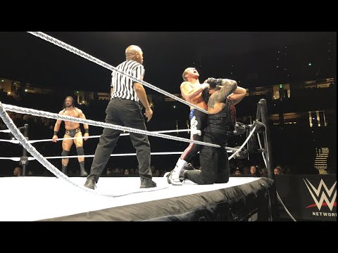 Top rope breaks during Seth Rollins & Roman Reigns vs. Dolph Ziggler & Drew McIntyre