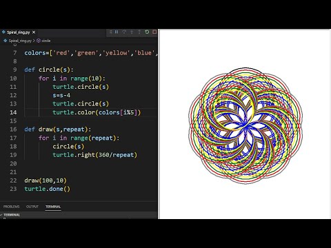 How to create an overlap circle ring in python? - YouTube
