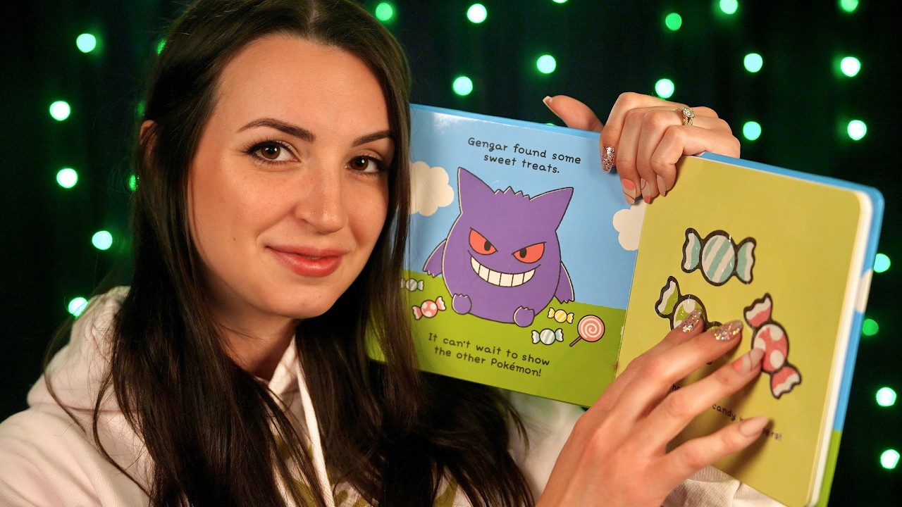 ASMR Sensory Books with Long Nail Scratching, Tapping, and Reading (soft spoken)