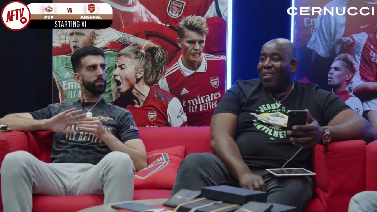 AFTV react to STRONG starting XI vs PSV - YouTube