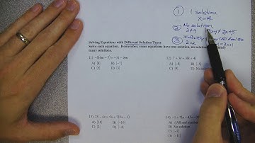 Solving Equations with Different Solution Types
